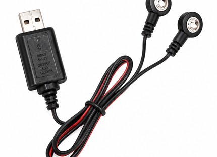 Μαύρος μαγνητικός φορτιστής USB CY-06943 με δύο στρογγυλές επαφές