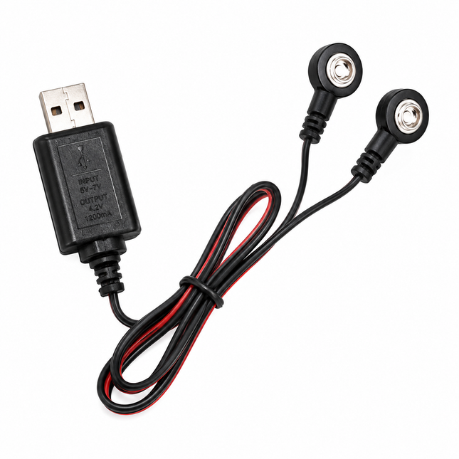 Μαύρος μαγνητικός φορτιστής USB CY-06943 με δύο στρογγυλές επαφές