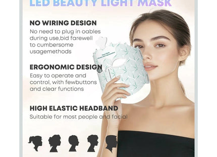 Μάσκα LED Beauty Light Mask με ασύρματο σχεδιασμό και ελαστικό headband