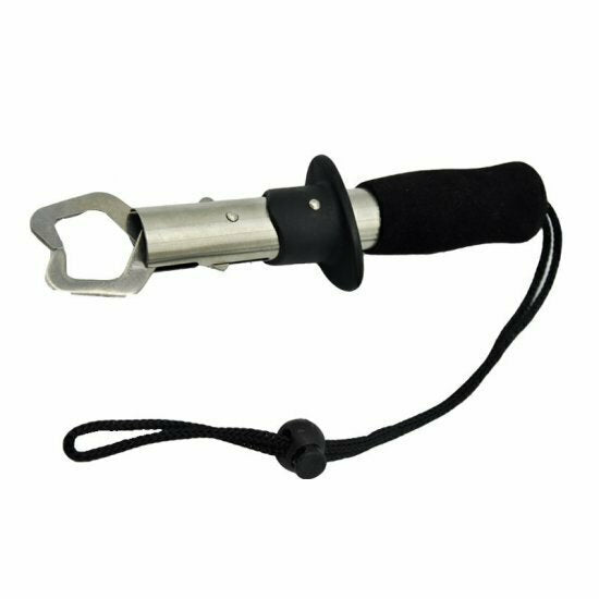 Μαύρο fish gripper ψαρέματος με μεταλλική δαγκάνα και ιμάντα καρπού