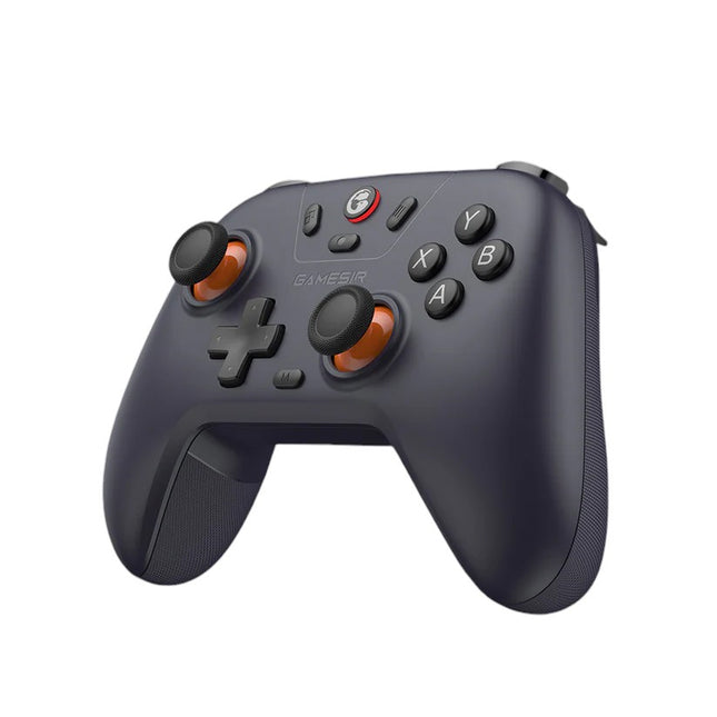 GameSir Nova Lite μωβ gamepad σε πλάγια όψη με μαύρα κουμπιά και πορτοκαλί δακτυλίους μοχλών