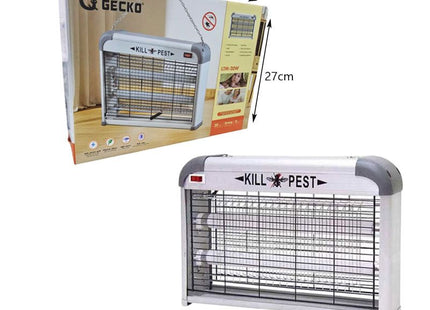 GECKO ηλεκτρική εντομοπαγίδα UV Pest Killer 20W με διαστάσεις συσκευασίας 40x27cm