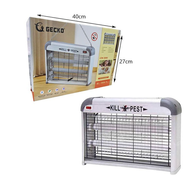 GECKO ηλεκτρική εντομοπαγίδα UV Pest Killer 20W με διαστάσεις συσκευασίας 40x27cm