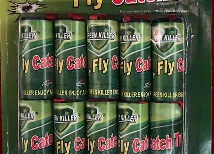Συσκευασία Green Killer Fly Catcher με 10 κολλητικές παγίδες εντόμων