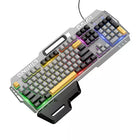 Hoco GM702 ενσύρματο gaming πληκτρολόγιο 104 πλήκτρων με πολύχρωμο φωτισμό και στήριγμα καρπού.