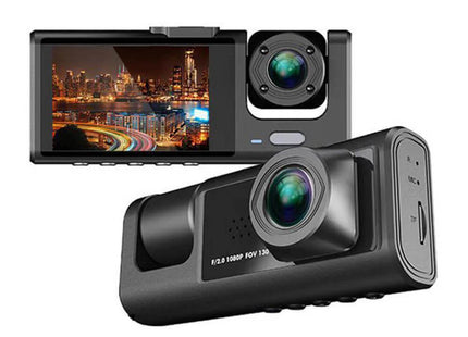 Μαύρη κάμερα DVR αυτοκινήτου HQNB-01 με ενσωματωμένη οθόνη