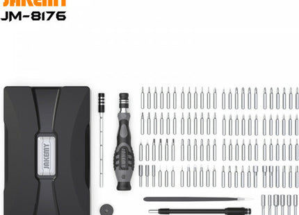 Σετ Jakemy JM-8176 με 106 τεμάχια λαβή κατσαβιδιού μύτες και βοηθητικά εξαρτήματα