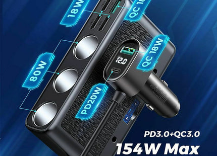 Joyroom JR-CL06 φορτιστής αυτοκινήτου 154W με ενδείξεις PD και QC στις θύρες