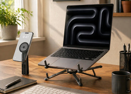 Βάση laptop και κινητού σε γραφείο