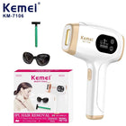Kemei KM-7106 συσκευή αποτρίχωσης IPL με συσκευασία γυαλιά και ξυραφάκι