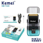 Kemei KM-T420 foil ξυριστική με προστατευτικό κάλυμμα, καλώδιο, βουρτσάκι, εγχειρίδιο και συσκευασία