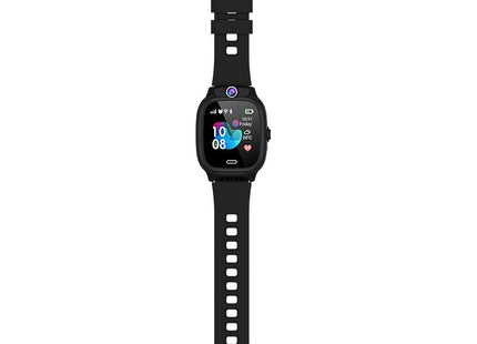 Μαύρο παιδικό smartwatch 2G με GPS και κάμερα σε πλήρη όψη