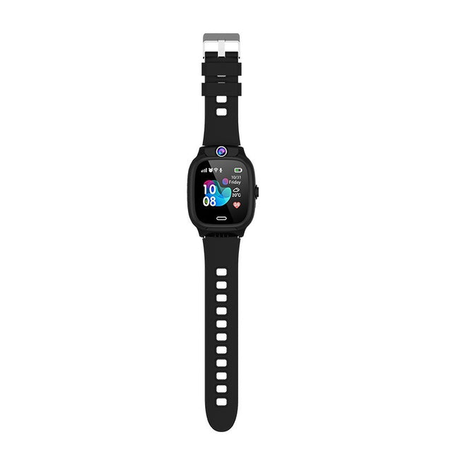 Μαύρο παιδικό smartwatch 2G με GPS και κάμερα σε πλήρη όψη