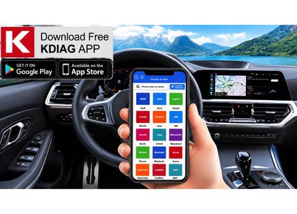 Εφαρμογή KDIAG σε smartphone μέσα σε αυτοκίνητο