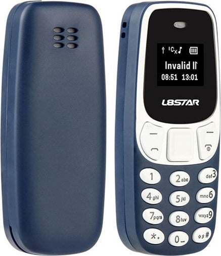 L8STAR BM10 μπλε mini κινητό τηλέφωνο εμπρός και πίσω