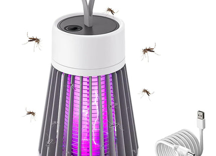 Λάμπα εντόμων με πλέγμα και καλώδιο USB σε λευκό γκρι χρώμα