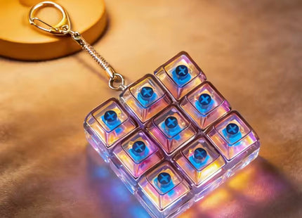 Μπρελόκ fidget πληκτρολόγιο 9 πλήκτρων με πολύχρωμο LED