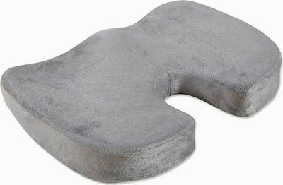 Γκρι μαξιλάρι καθίσματος για κόκκυγα με memory foam και οπή