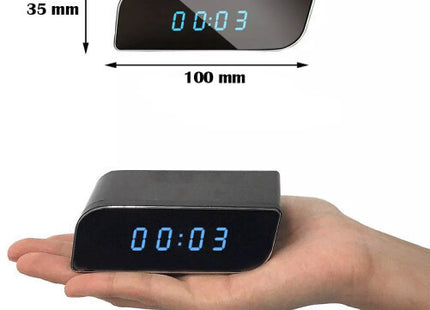 Διαστάσεις μίνι ρολογιού κάμερας 100 x 43 x 35 mm