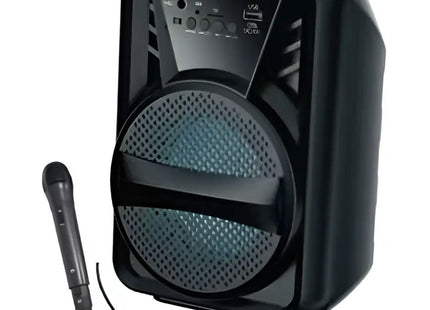 MK-4101 μαύρο ηχείο karaoke με ενσύρματο μικρόφωνο