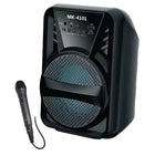 MK-4101 μαύρο ηχείο karaoke με ενσύρματο μικρόφωνο