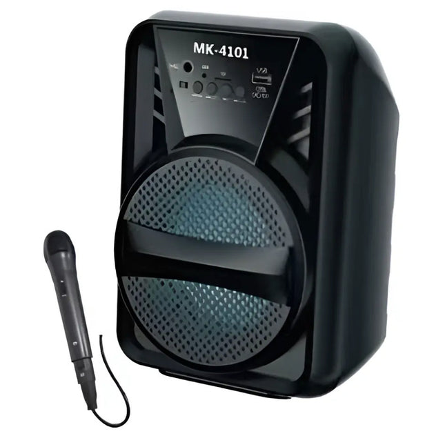 MK-4101 μαύρο ηχείο karaoke με ενσύρματο μικρόφωνο