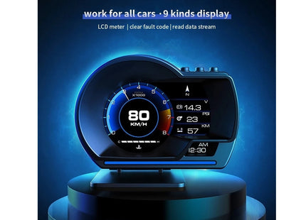 OBD+GPS smart gauge με ψηφιακή οθόνη και ενδείξεις αυτοκινήτου