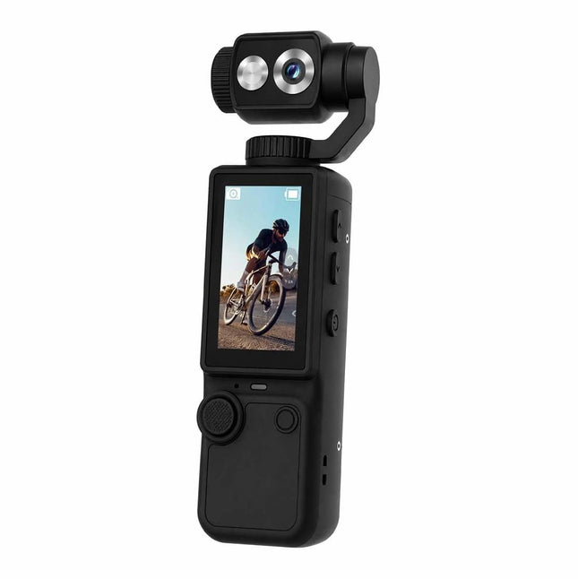 Μαύρη OZCT Q8 action camera με έγχρωμη οθόνη και ρυθμιζόμενη κεφαλή