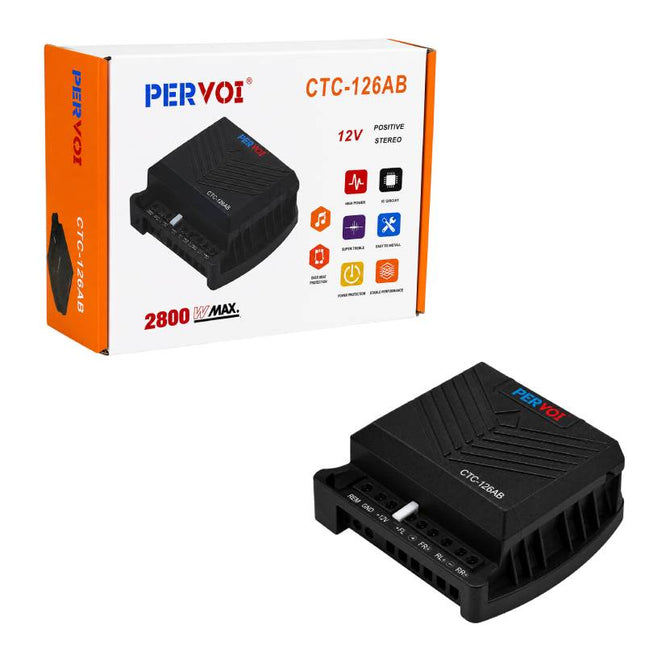 Ενισχυτής ήχου αυτοκινήτου PerVoi CTC-126AB 12V μαζί με τη συσκευασία 2800W MAX