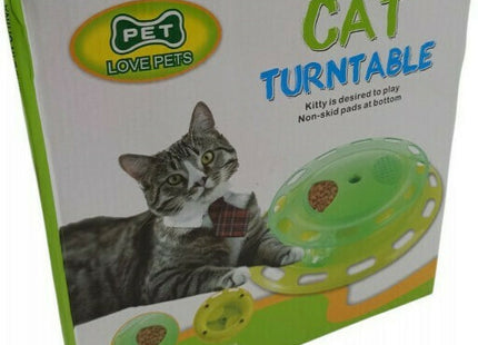 Συσκευασία Pet Love Pets Cat Turntable με γάτα και εικόνα πράσινου κυκλικού παιχνιδιού