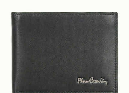 Μαύρο δερμάτινο ανδρικό πορτοφόλι Pierre Cardin 8806 σε μπροστινή όψη