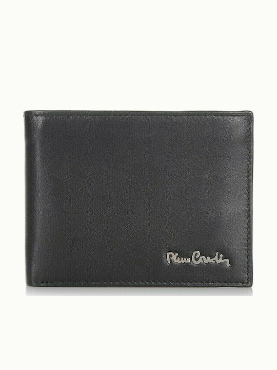 Μαύρο δερμάτινο ανδρικό πορτοφόλι Pierre Cardin 8806 σε μπροστινή όψη