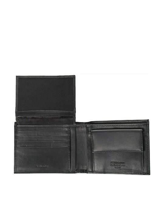 Ανοιχτό μαύρο πορτοφόλι Pierre Cardin 8806 με εσωτερικές θήκες καρτών και κερμάτων