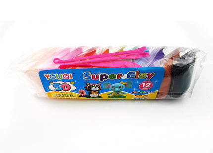 Συσκευασία Super Clay Play Foam με 12 χρώματα και εργαλεία μοντελισμού