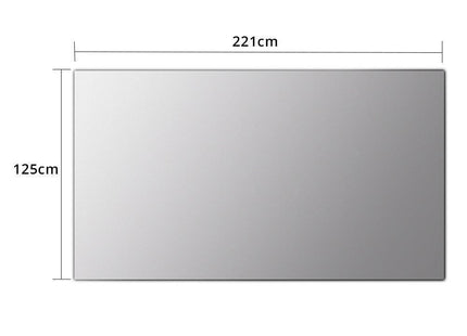 Διαστάσεις οθόνης προβολής projector 221 επί 125 εκατοστά