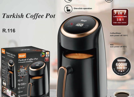 RAF R-116 Turkish Coffee Pot 600W 300ml με λειτουργίες coffee water milk