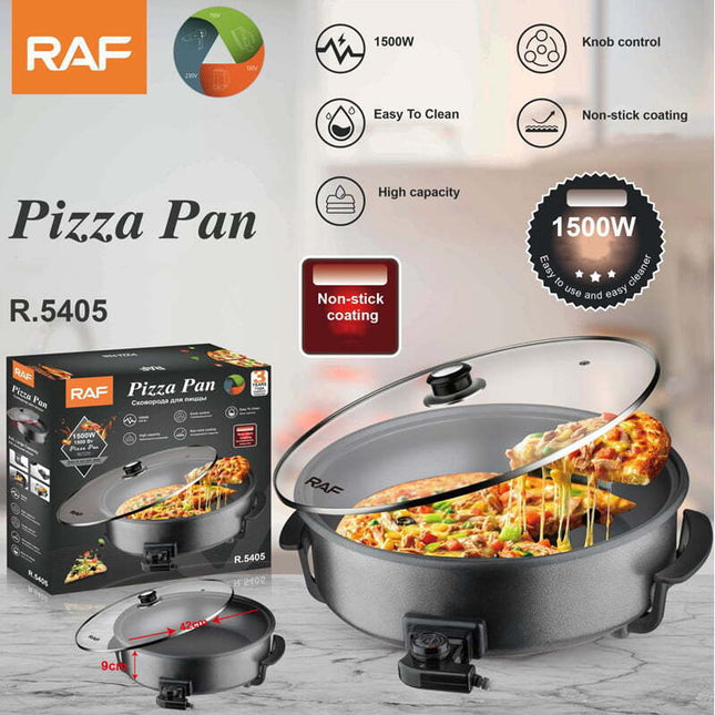 RAF R.5405 pizza pan με αντικολλητική επίστρωση 1500W και περιστροφικό χειριστήριο