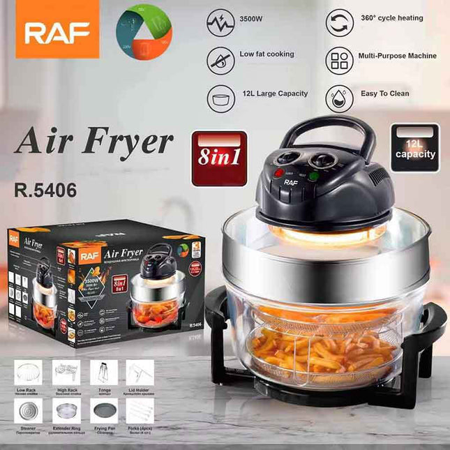 RAF R.5406 φριτέζα αέρος 8 σε 1 3500W 17L με συσκευασία και αξεσουάρ