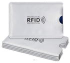Σετ 10 αντικλεπτικών θηκών καρτών RFID σε ασημί χρώμα