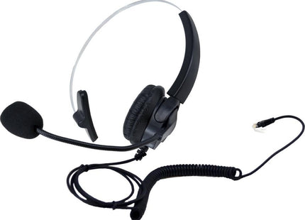 Headset RJ9 με μικρόφωνο, μονό ακουστικό και καλώδιο για σταθερό τηλέφωνο