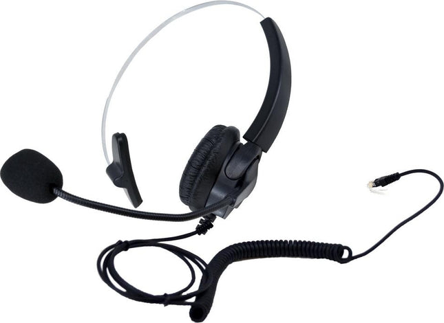 Headset RJ9 με μικρόφωνο, μονό ακουστικό και καλώδιο για σταθερό τηλέφωνο