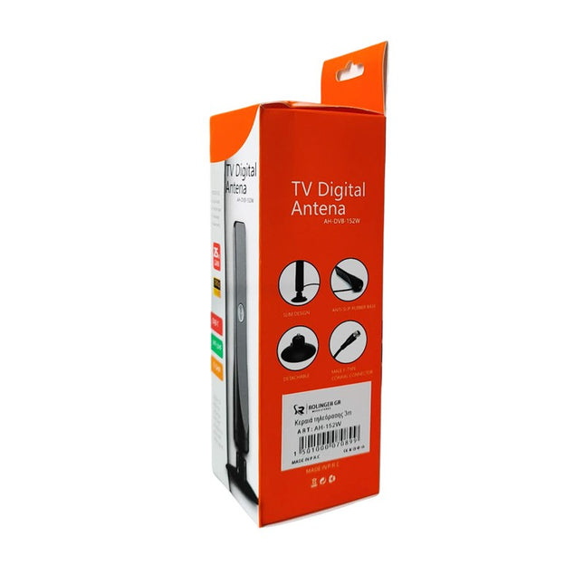 Πίσω όψη συσκευασίας Rolinger TV Digital Antenna AH-DVB-152W με χαρακτηριστικά