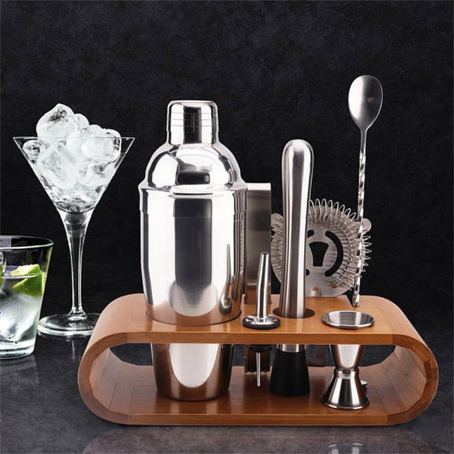 Σετ εργαλείων cocktail από ανοξείδωτο ατσάλι σε βάση μπαμπού