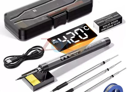Επαναφορτιζόμενο φορητό κολλητήρι USB TC-455 σετ 9 τεμαχίων με ψηφιακή οθόνη