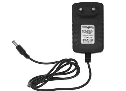 Treqa AC DC adaptor 12V 2A με ευρωπαϊκό φις και ετικέτα προδιαγραφών