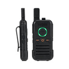 Μαύρος ασύρματος πομποδέκτης Walkie Talkie FM Transceiver με πλήκτρο PTT και κλιπ