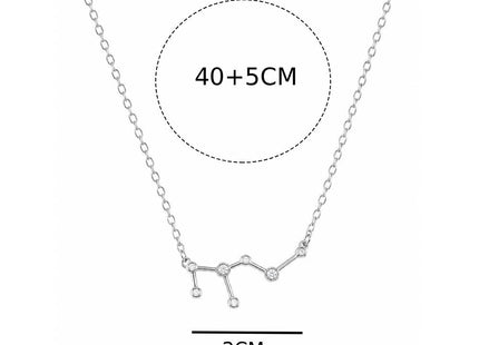 Ασημί κολιέ Λέοντα με μήκος αλυσίδας 40+5 cm και στοιχείο 2 cm