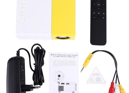 YG300 projector με τηλεχειριστήριο τροφοδοτικό και καλώδιο AV