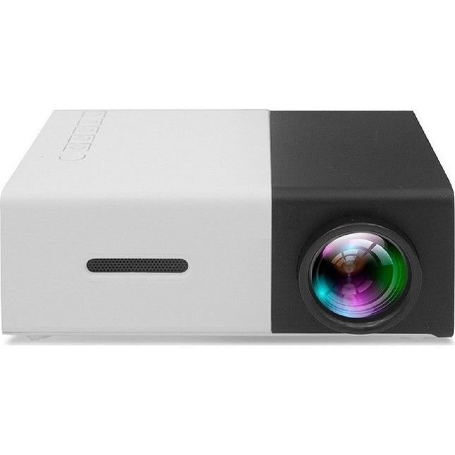 YG300 2025 mini projector μαύρο και λευκό